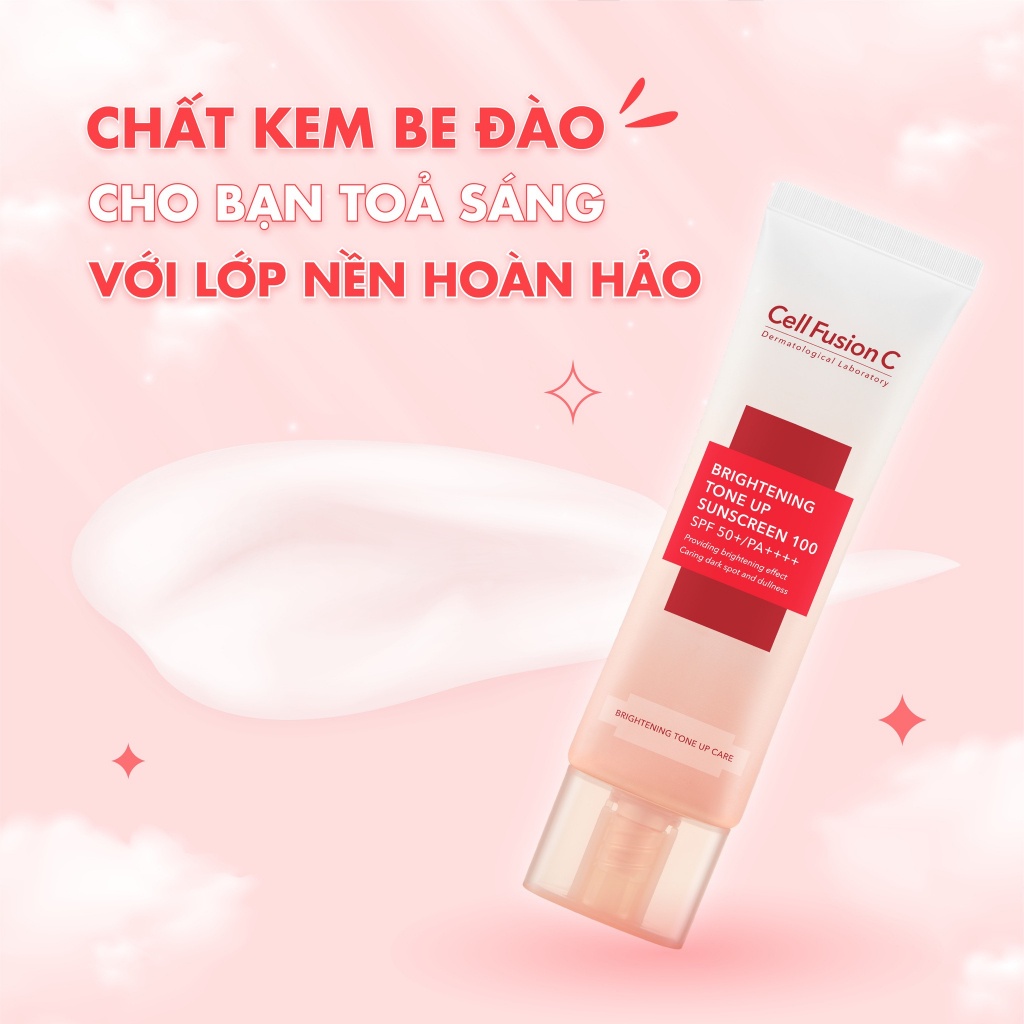 Kem Chống Nắng Cell Fusion C Nâng Tone Da Brightening Tone Up Sunscreen 100 SPF50+ PA++++ 50ml