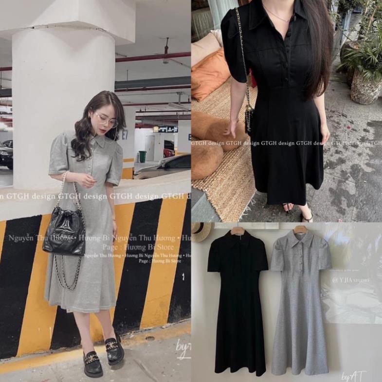 bán sỉ Đầm Body Cổ Trụ Phom Dài Dáng Xòe Thun Bozip