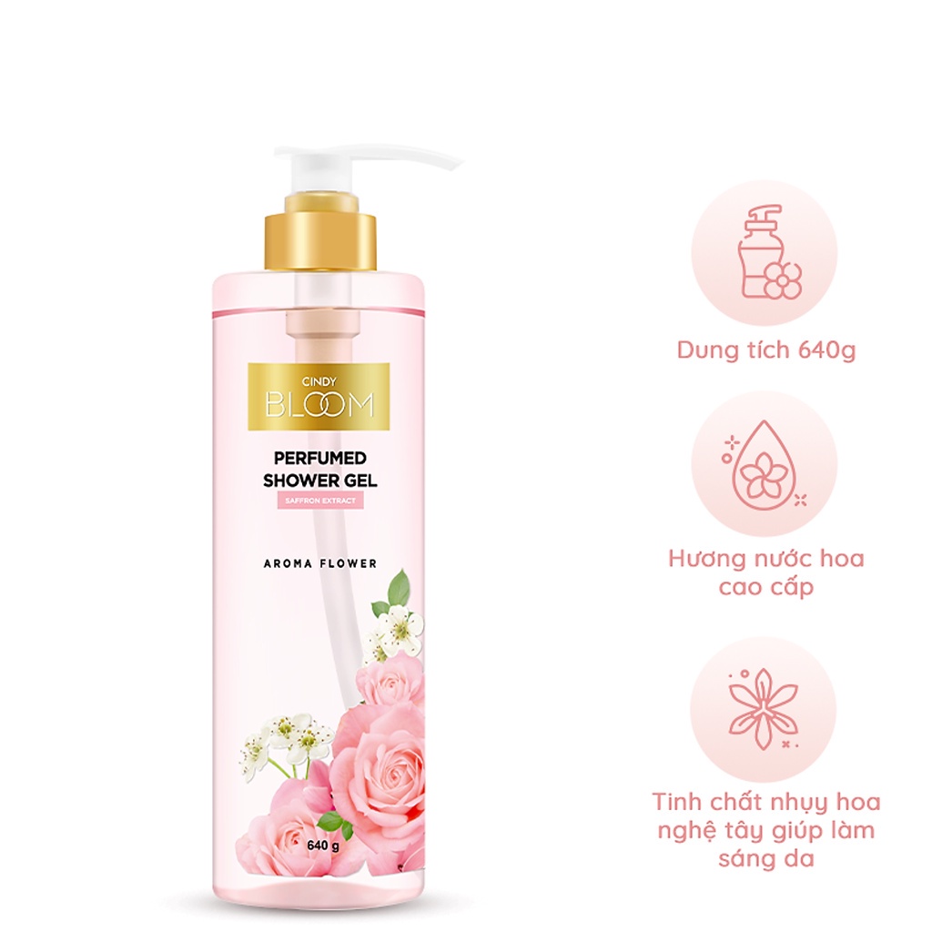 Sữa Tắm Nước Hoa Bloom Aroma Flower Cindy 640Gr