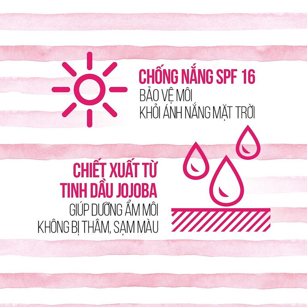 Son dưỡng chuyển màu Maybelline màu cam 1,7g