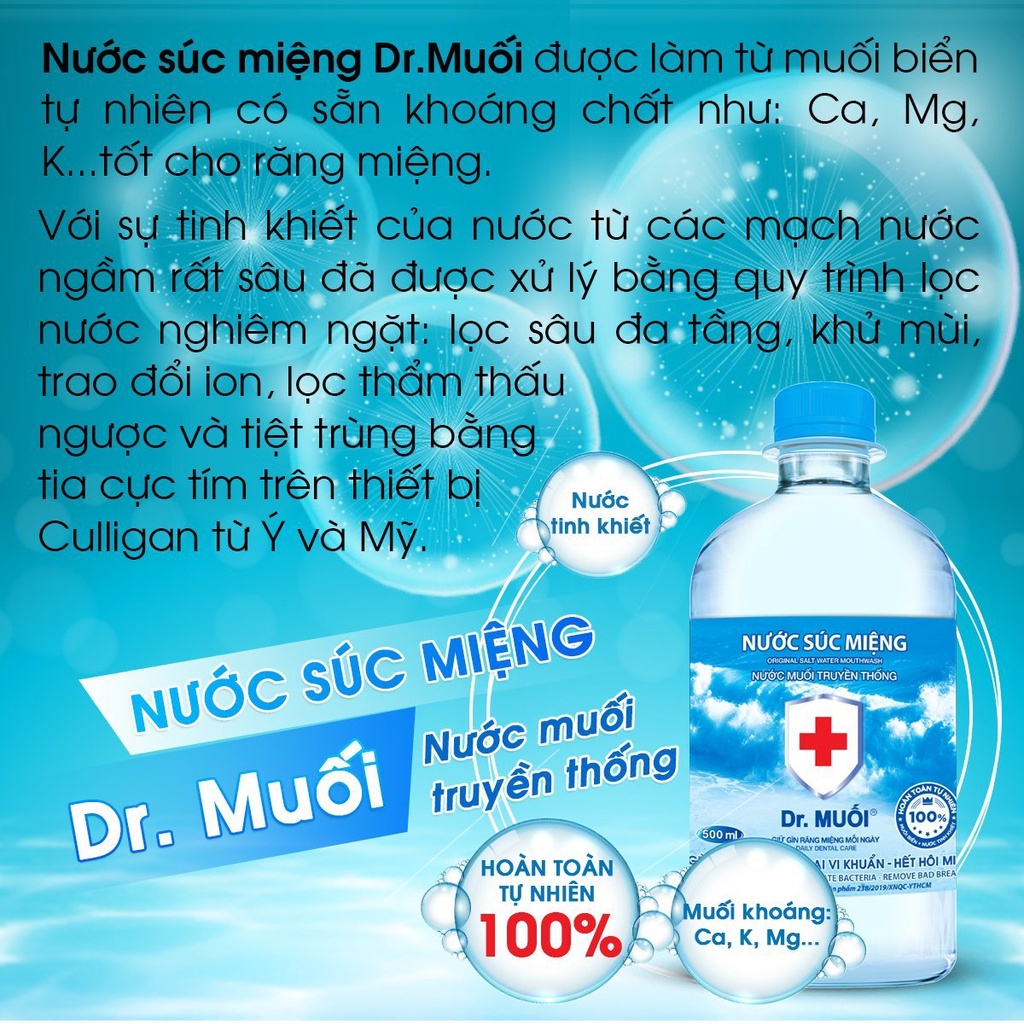 Nước Súc Miệng Truyền Thống Dr. Muối 1000ml