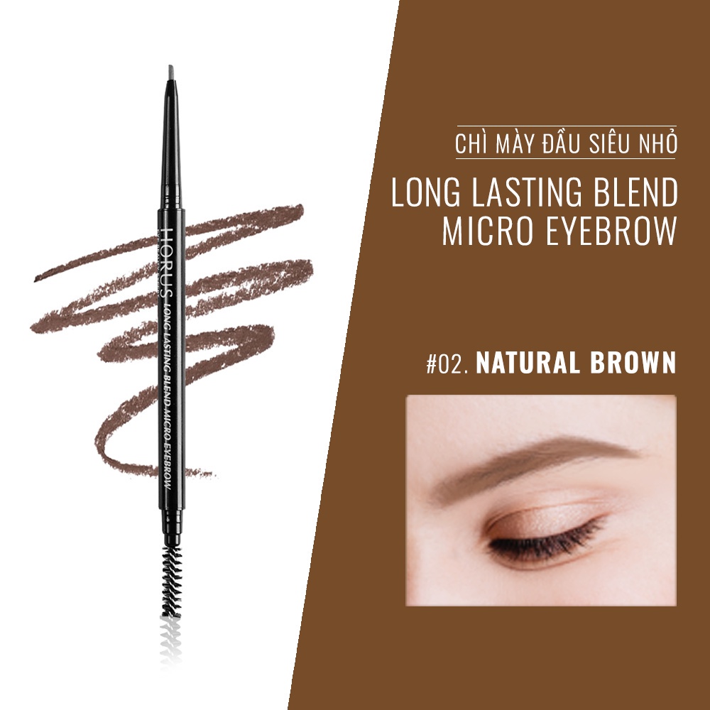 [HÀNG TẶNG KHÔNG BÁN] Chì mày Horus Eye Beauty Expert Long Lasting Blend Micro Eyebrow - # 02.Natural Brown (IP04)