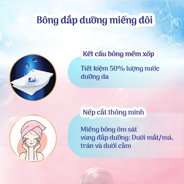 Bông Tẩy Trang Miếng Đôi Silcot Hộp 40 Miếng