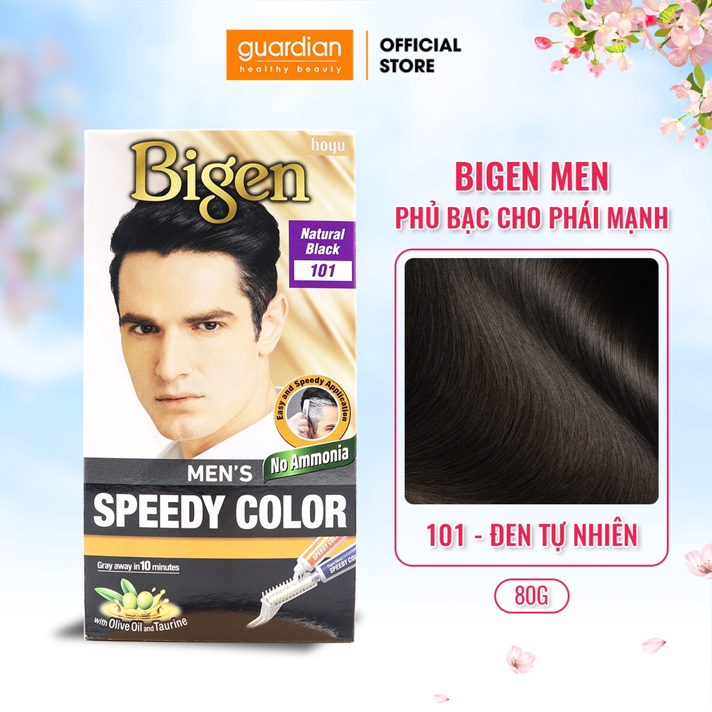 Kem Nhuộm Tóc Cho Nam Bigen Mens Speedy Color 101 Màu Đen Tự Nhiên 80gr