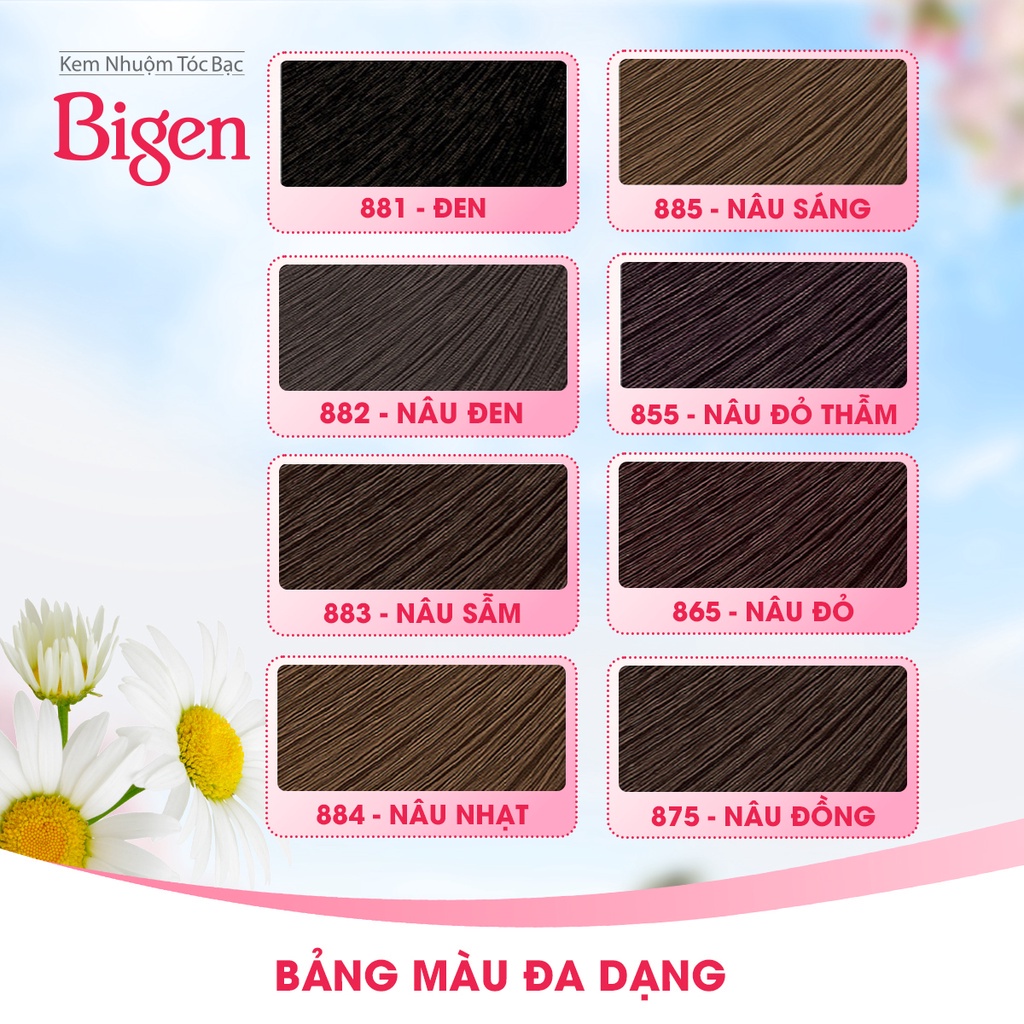 Thuốc Nhuộm Tóc Bigen Speedy Hair Color Conditioner 882 Màu Nâu Đen 80gr