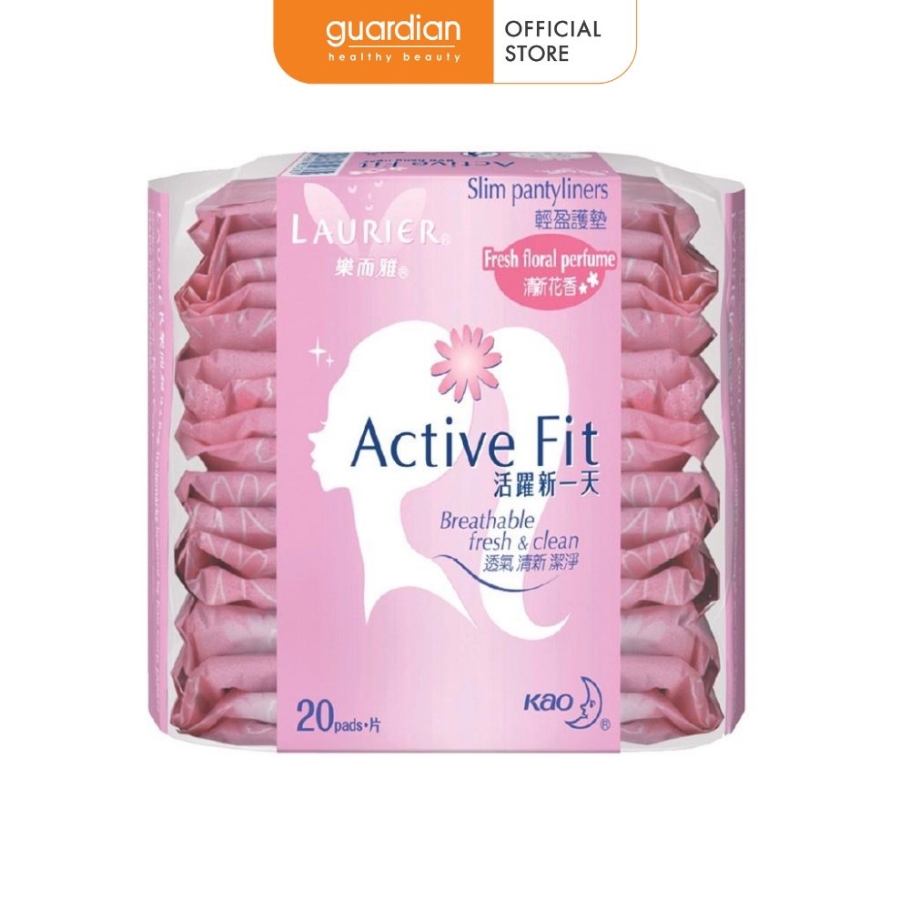 Băng Vệ Sinh Hàng Ngày Hương Thơm Active Fit Quick Dry &amp; Fresh Laurier 20 Miếng