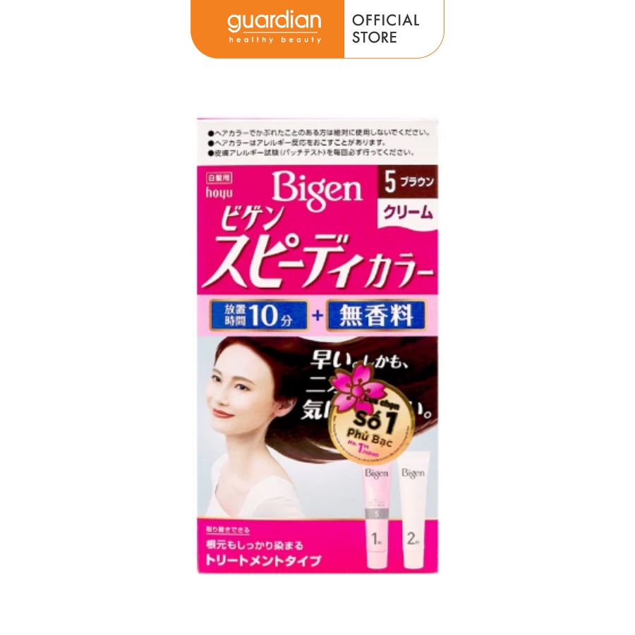 Kem Nhuộm Tóc Bigen Speedy Color Cream #5 Màu Nâu Sẫm 80gr