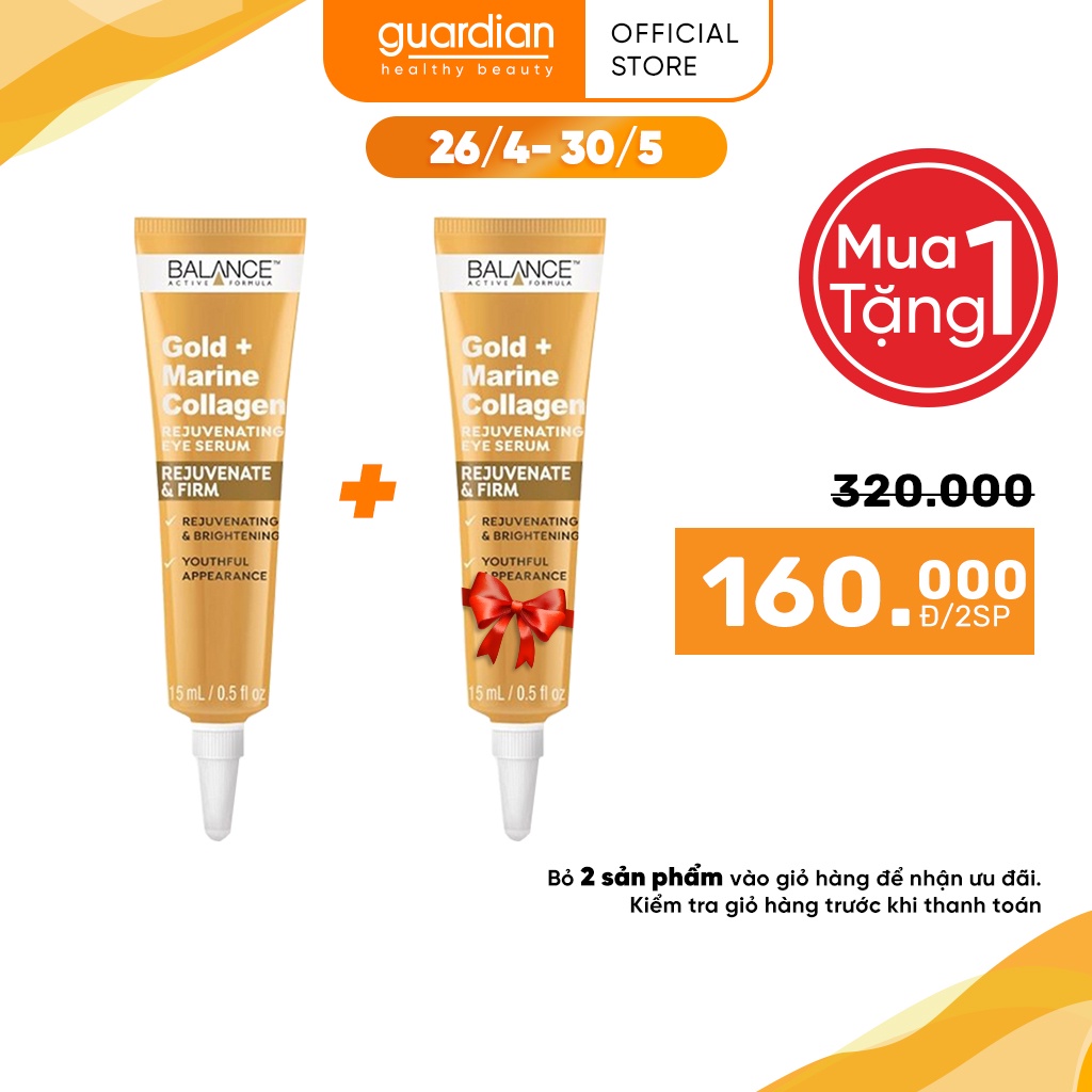 Kem Vàng Dưỡng Mắt Balance Active Formula Gold Collagen Rejuvenating Eye Serum 15ml