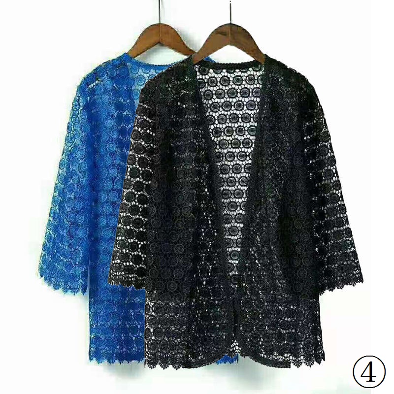 Áo Khoác Cardigan Ren Lỗ Chống Nắng Ba Lớp Plus Size Phong Cách Cổ Điển Thời Trang 2021 Dành Cho Nữ