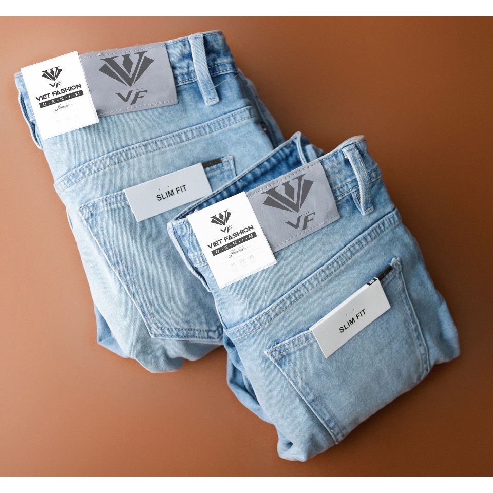 QUẦN JEAN NAM CAO CẤP XANH RÁCH NHẸ THỜI TRANG ĐP 1250 - ÁO THUN TRƠN SIZE 24