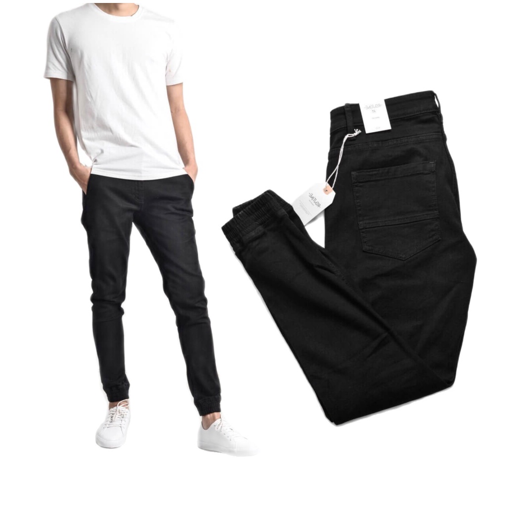 QUẦN JOGGER NAM ĐEN VẢI JEANS COOL NGẦU PHONG CÁCH HÀN QUỐC