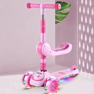Xe trượt scotter 3 trong 1 có ghế ngồi + có đèn và nhạc/ xe trượt scooter nhựa ]. /