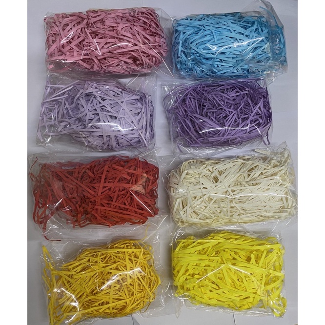 1Kg Giấy rơm, giấy vụn lót hộp quà - PHIÊN BẢN GIẤY HƠI CỨNG