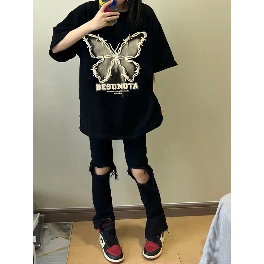 Áo Thun Nữ Ngắn Tay In Hình Phong Cách Trẻ Trung