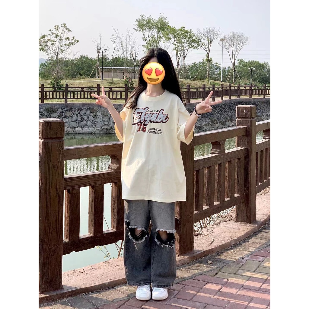 Áo Thun Tay Ngắn In Chữ Thời Trang Dành Cho Nữ