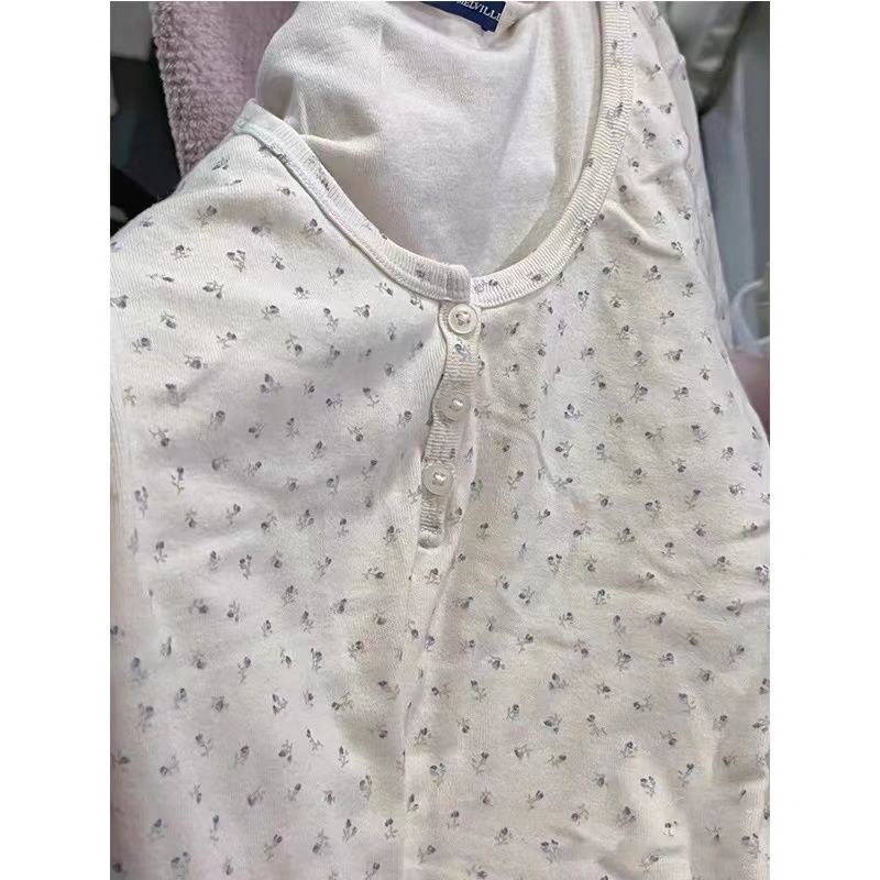 Áo Thun Ngắn Tay Cổ Tròn Họa Tiết Hoa Đơn Giản Thời Trang Cho Nữ