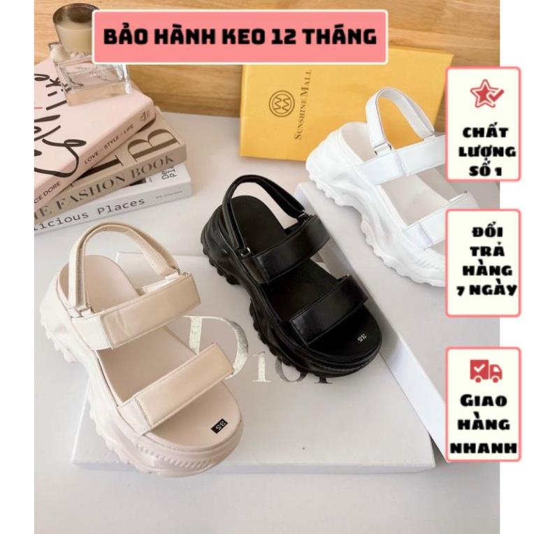 GIÀY SANDAL QUAI DA ĐẾ PU CAO 7 PHÂN
