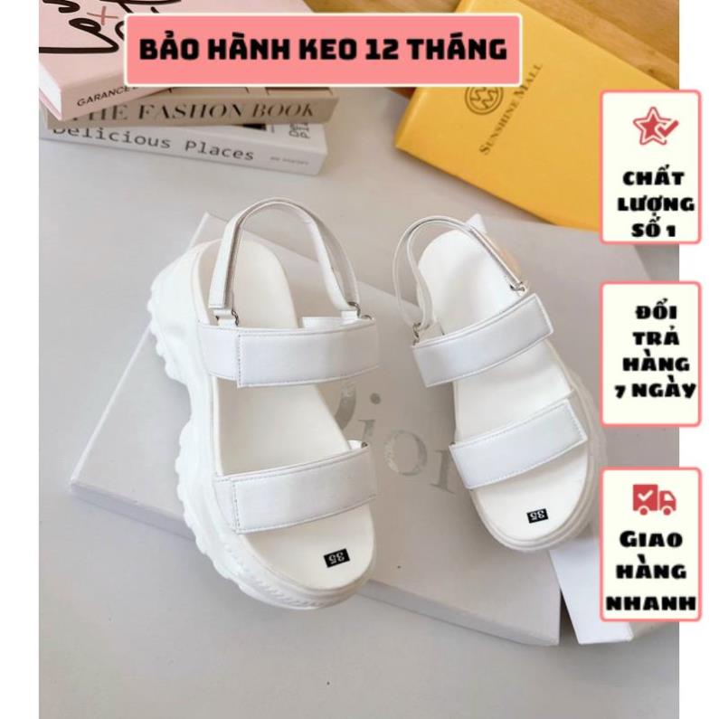 GIÀY SANDAL QUAI DA ĐẾ PU CAO 7 PHÂN