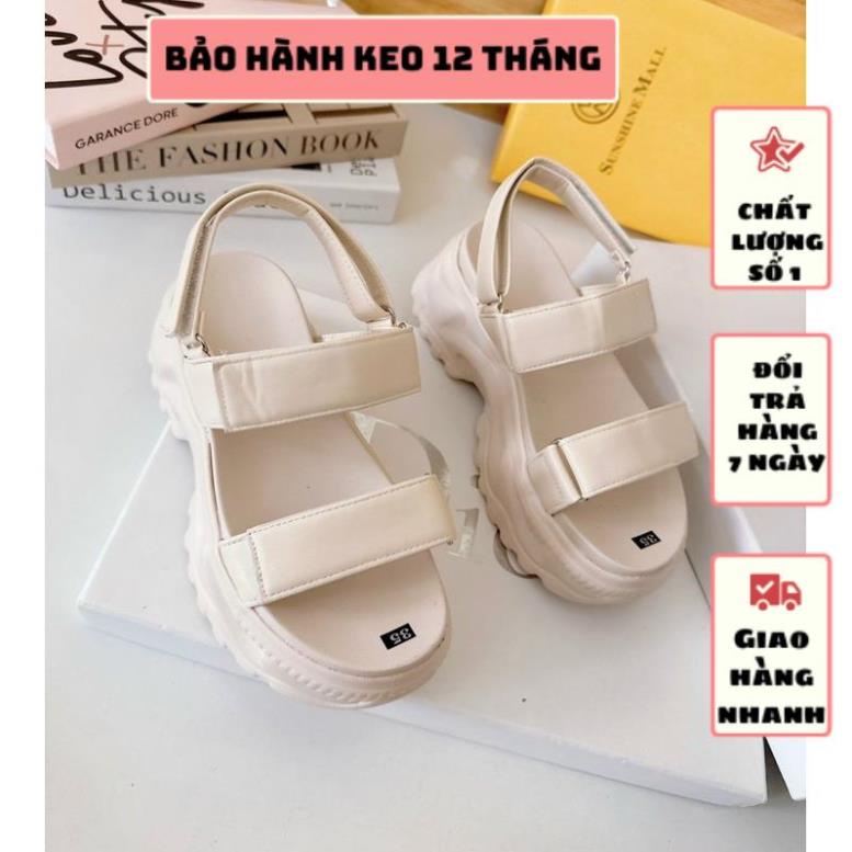 GIÀY SANDAL QUAI DA ĐẾ PU CAO 7 PHÂN