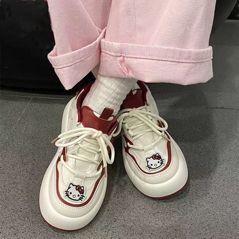 Giày Thể Thao Đế Dày Màu Sắc Dâu Tây Dễ Phối Đồ Thời Trang Cho Nữ