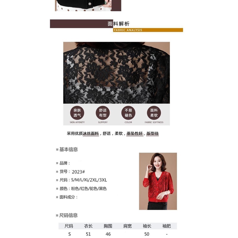 Áo Khoác Cardigan Ren Hoa Mỏng Dáng Ngắn Thời Trang Mùa Hè Dành Cho Nữ 2023