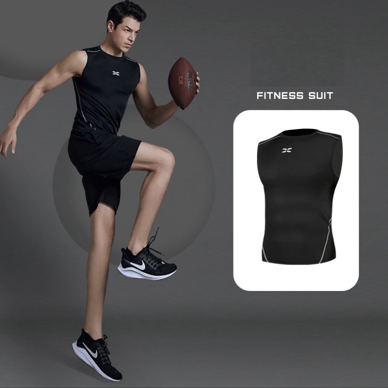 Bộ đồ quần áo thể thao chuyên tập GYM nam áo 3 lỗ quần đùi vải thun lạnh co dãn 4 chiều thoáng mát TOP Menswear - Hàng m