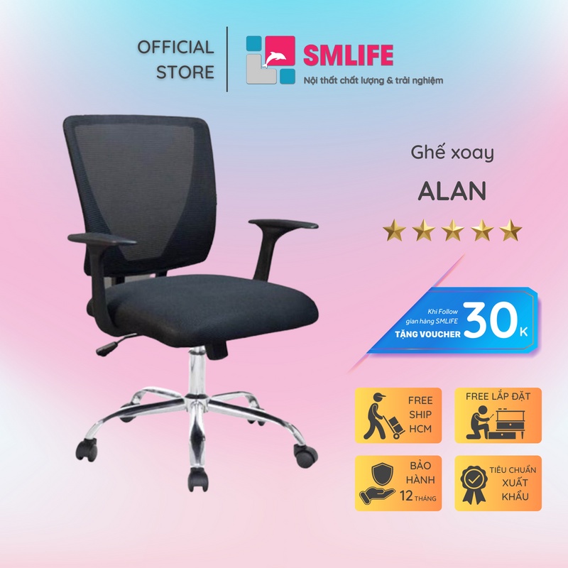 Ghế xoay nhân viên SMLIFE Alan