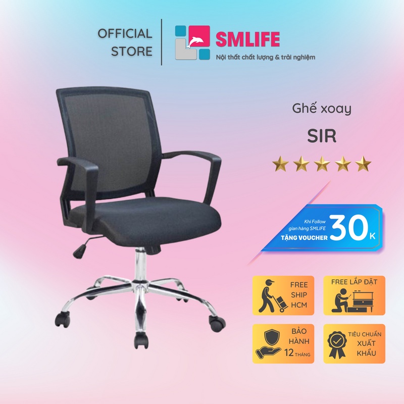 Ghế xoay nhân viên SMLIFE Sir