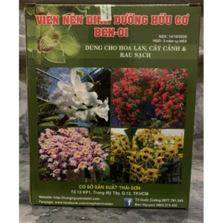 Viên nén hữu cơ hùng nguyễn ben 01 hộp 1kg- phân bón cho hoa lan, cây cảnh ben 01