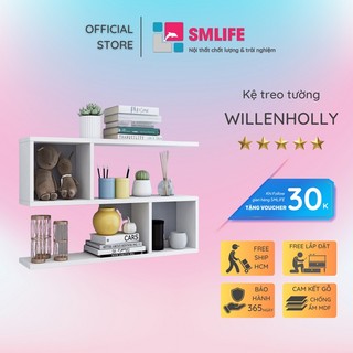 Kệ gỗ trưng bày kiểu dáng nhỏ gọn SMLIFE Willenholly