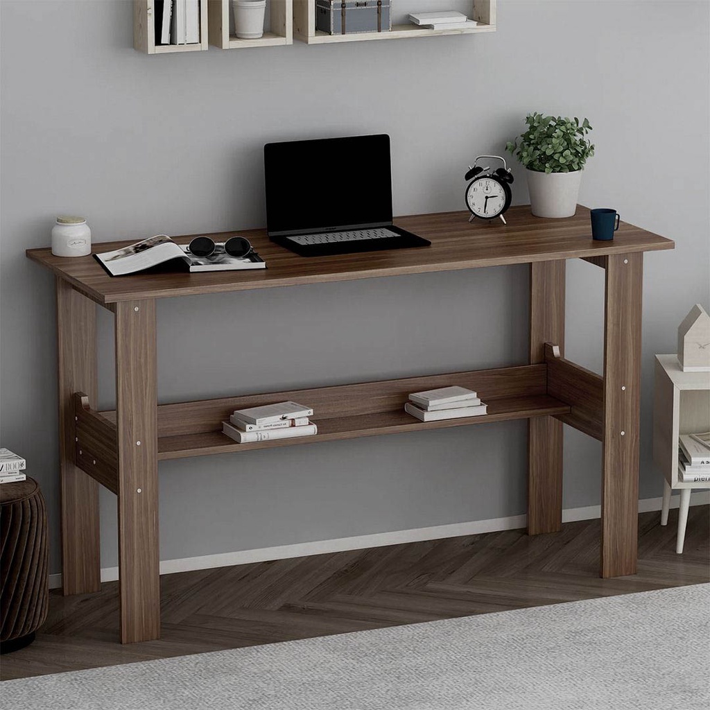 Bàn làm việc, bàn học gỗ hiện đại SMLIFE Drilma | Gỗ MDF dày 17mm chống ẩm | D120xR45xC75cm