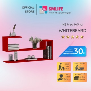 Kệ trang trí phòng khách gỗ công nghiệp SMLIFE Whitebeard