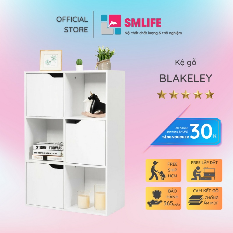 Kệ sách dùng chia ngăn đơn giản SMLIFE Blake