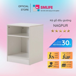 Kệ gỗ đầu giường phong cách hiện đại SMLIFE Nagpur