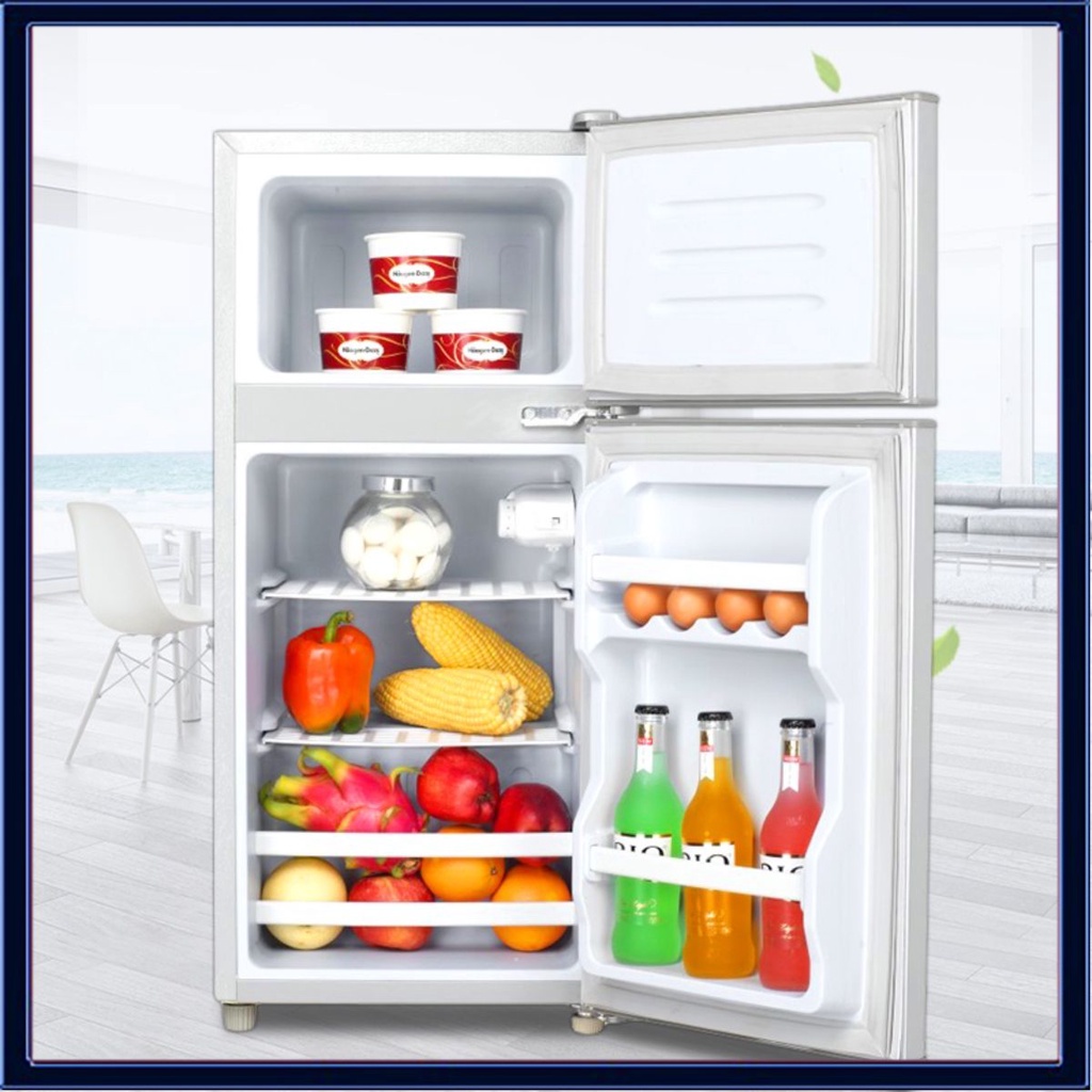 Tủ lạnh 2 ngăn 118 lít, Tủ Lạnh Mini ngăn đá và ngăn lạnh giữ đồ luôn tươi mới, Tủ Nhỏ gọn dung tích lớn