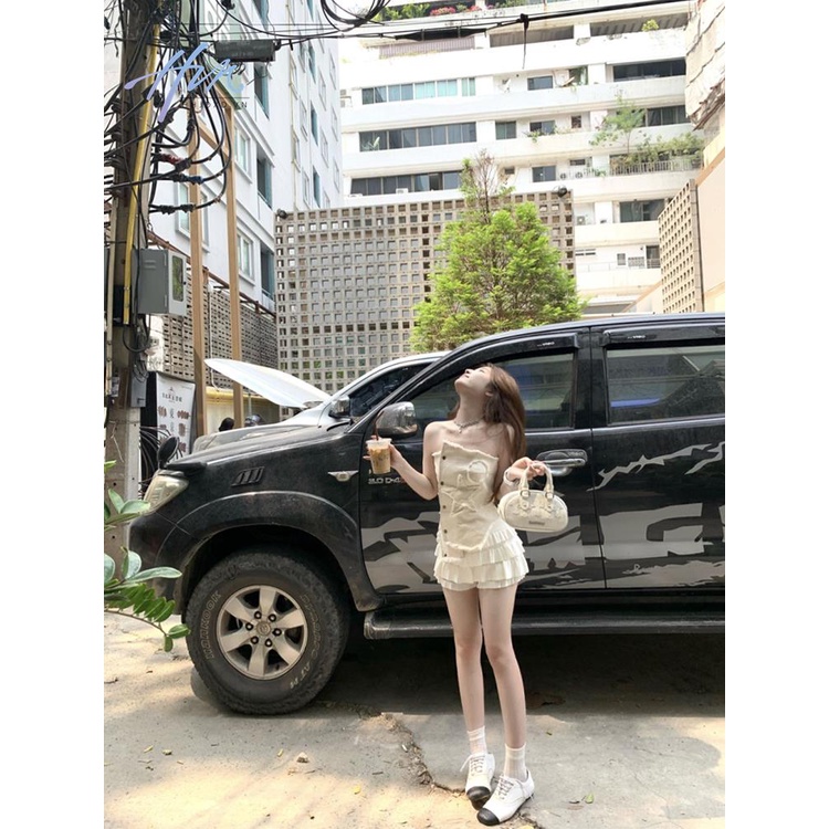 Áo Ống Denim Mỏng Eo Cao Thời Trang Mùa Hè Quyến Rũ Cho Nữ