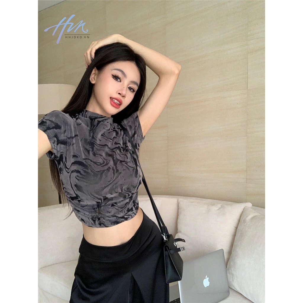 Áo Thun Ngắn Tay Dáng Ôm Gợi Cảm Thời Trang Cho Nữ