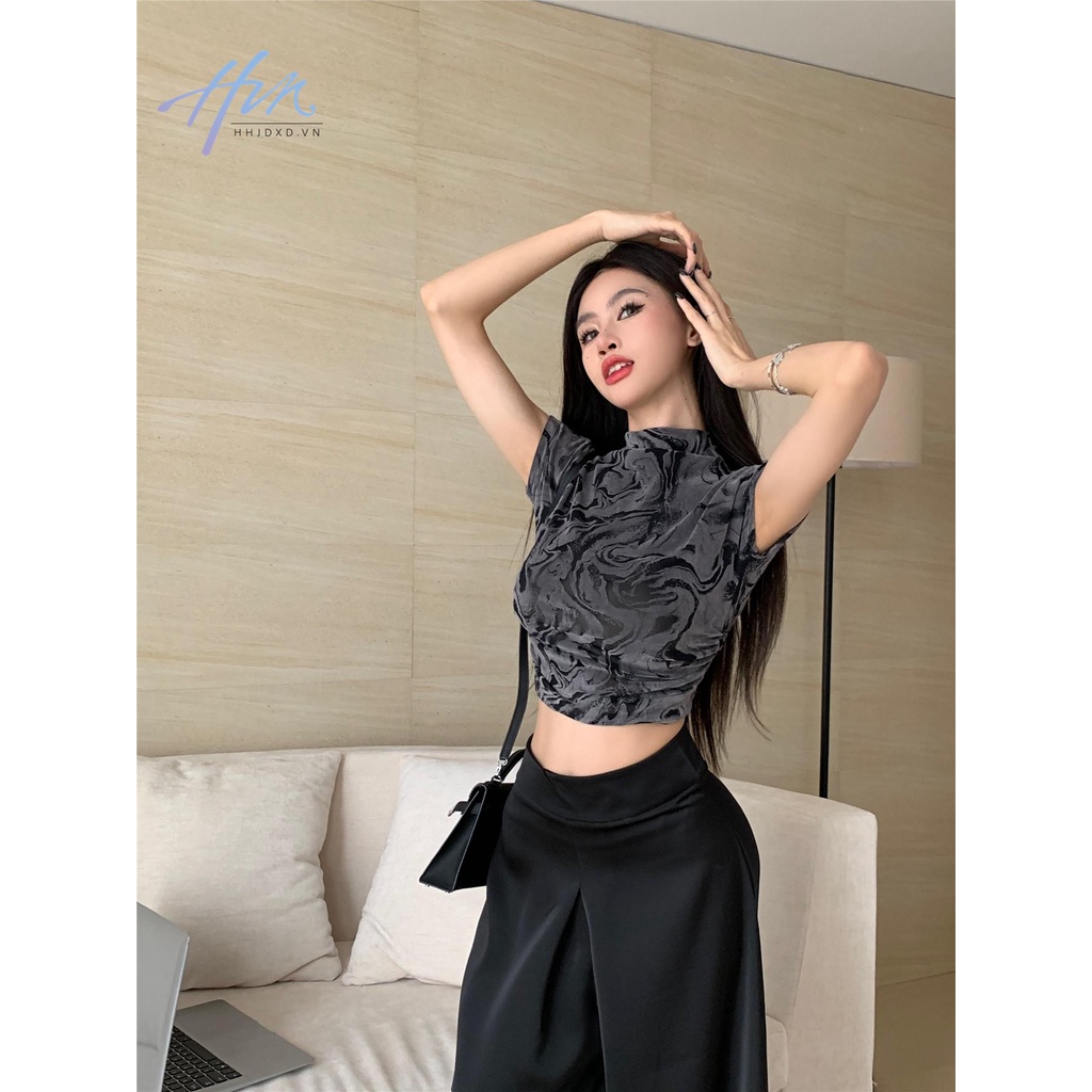 Áo Thun Ngắn Tay Dáng Ôm Gợi Cảm Thời Trang Cho Nữ