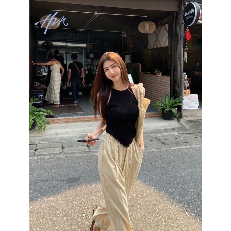 Áo Dệt Kim Hai Dây Dáng Ôm Phong Cách Thời Trang Mới Dành Cho Nữ