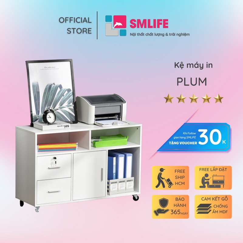Kệ để máy in SMLIFE Plum