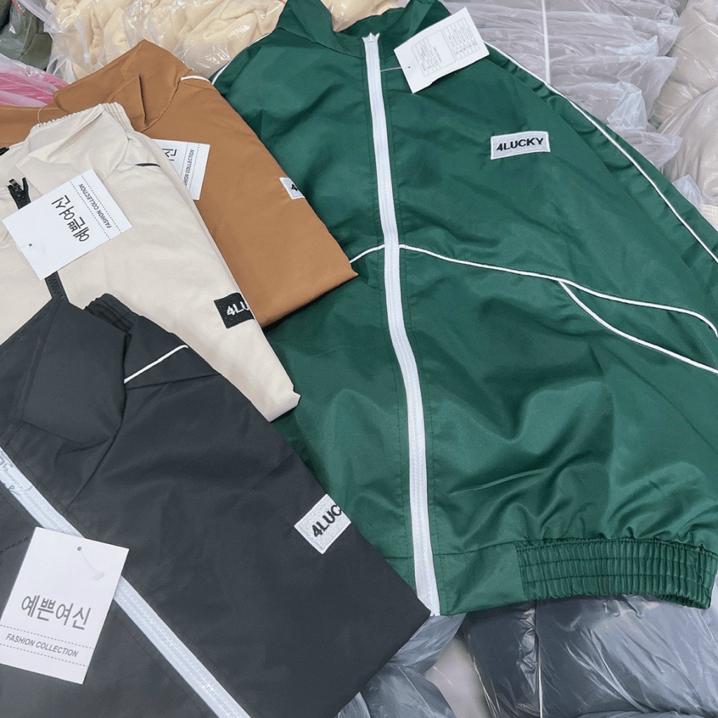 Áo Khoác Dù Mero Nam Nữ Cổ Trụ Phối Viền Có in Chữ Bốn Màu Có Túi Trong Mẫu Mới Hot Trend NEW UNISEX