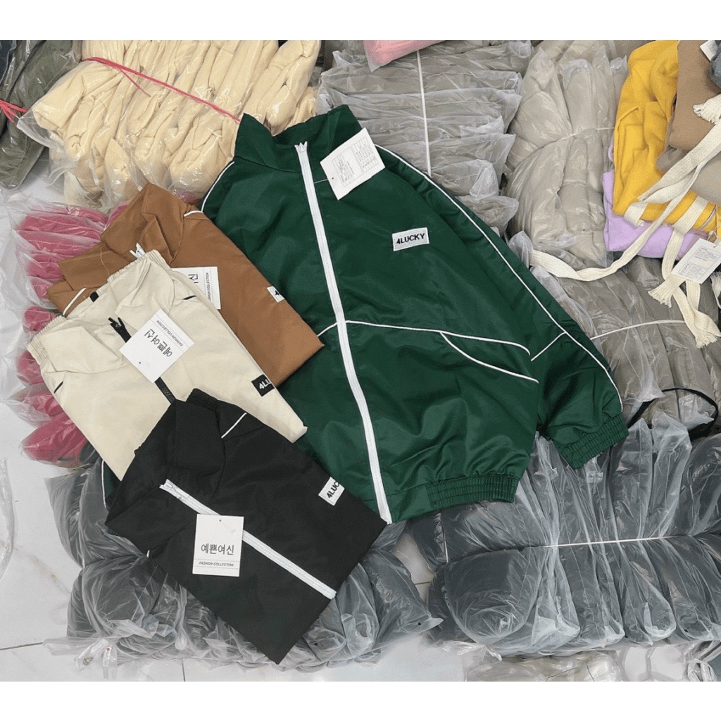 Áo Khoác Dù Mero Nam Nữ Cổ Trụ Phối Viền Có in Chữ Bốn Màu Có Túi Trong Mẫu Mới Hot Trend NEW UNISEX