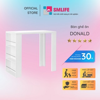 Bàn ăn gỗ hiện đại smlife donald