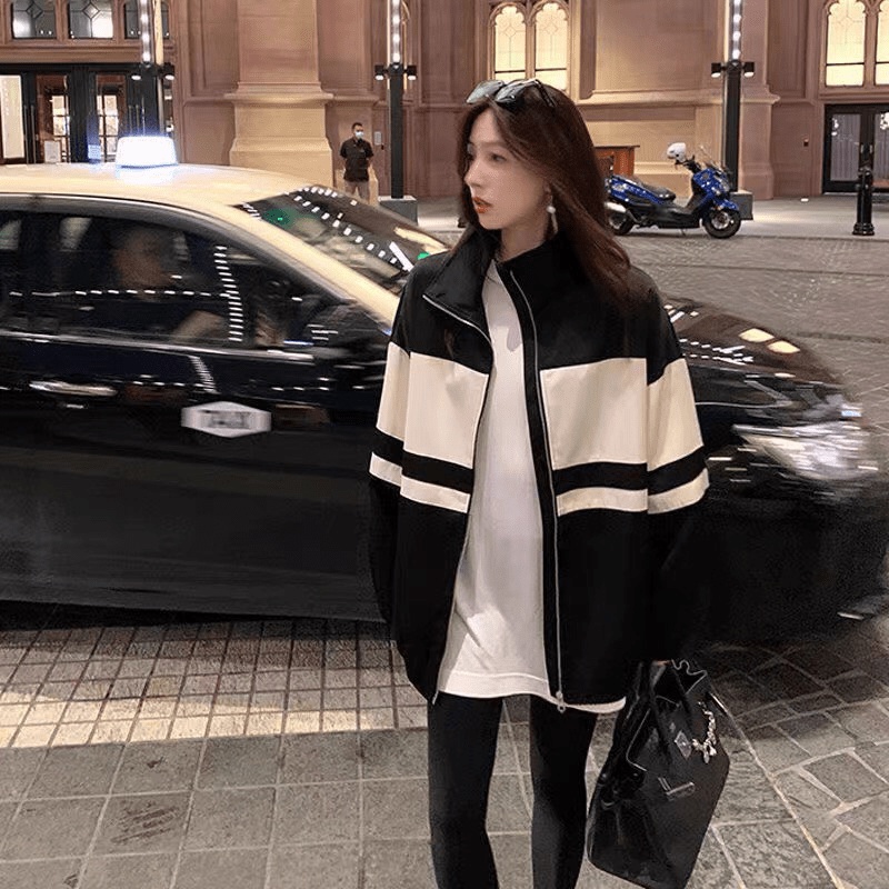 Áo Khoác Gió Nam Nữ Cổ Bẻ 2 Lớp Học Sinh Fom Rộng Kiểu Dáng UNISEX phối 2 Màu Siêu Xinh NEW UNISEX