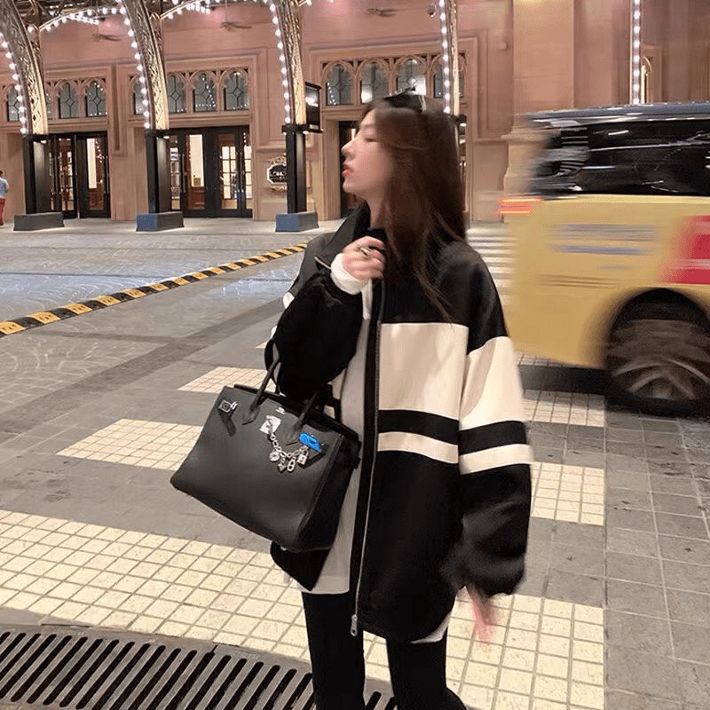 Áo Khoác Gió Nam Nữ Cổ Bẻ 2 Lớp Học Sinh Fom Rộng Kiểu Dáng UNISEX phối 2 Màu Siêu Xinh NEW UNISEX