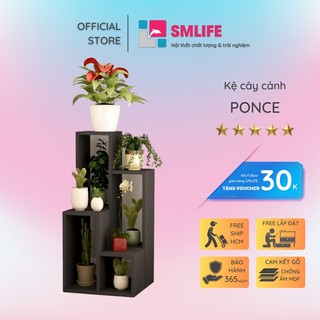Kệ gỗ trưng bày kiểu dáng thanh lịch SMLIFE Ponce