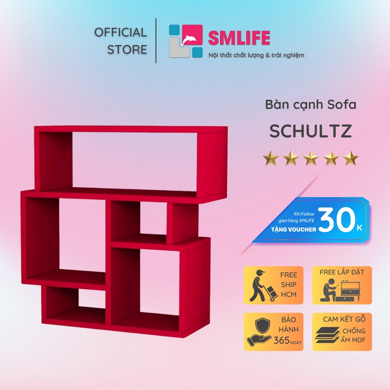 Bàn gỗ cạnh sofa hiện đại SMLIFE Schultz