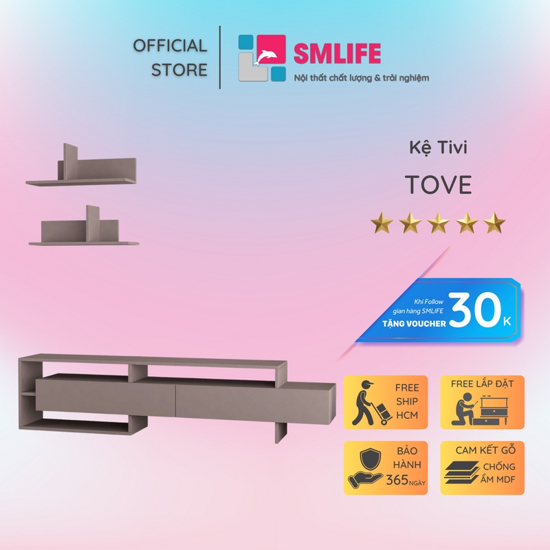 Tủ kệ tivi SMLIFE Tove