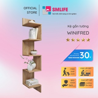 Kệ trang trí gỗ thiết kế mới lạ SMLIFE Winifred