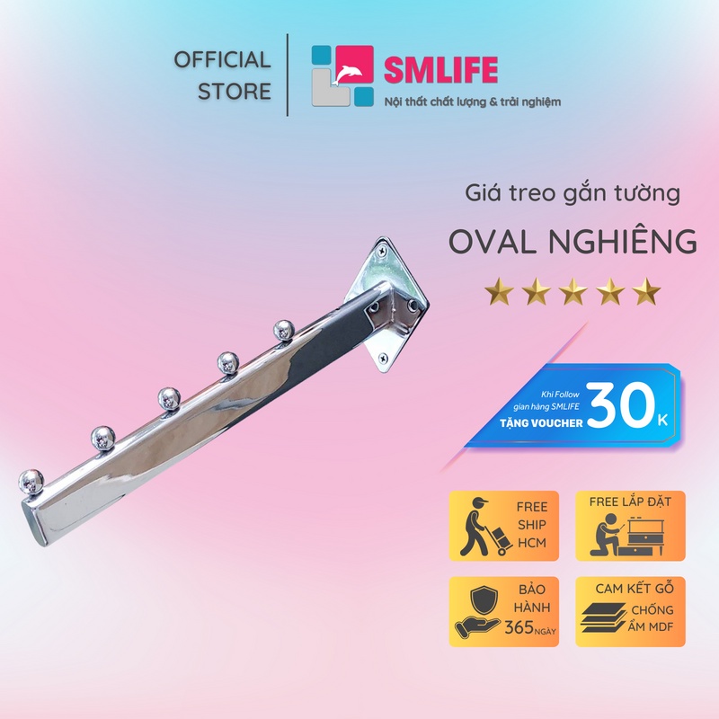 Giá treo Oval nghiêng gắn tường SMLIFE